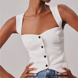 Reformation Kimberly Linen Top